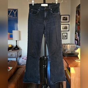 Proenza Shouler Cropped‎ Flare Dark Blue Jeans